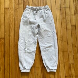 Aritzia Sweatfleece Mega Fit Jogger Sweatpants Heather Light Grey 2XS